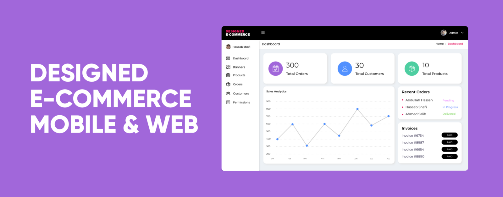 Designed E-Commerce platform preview